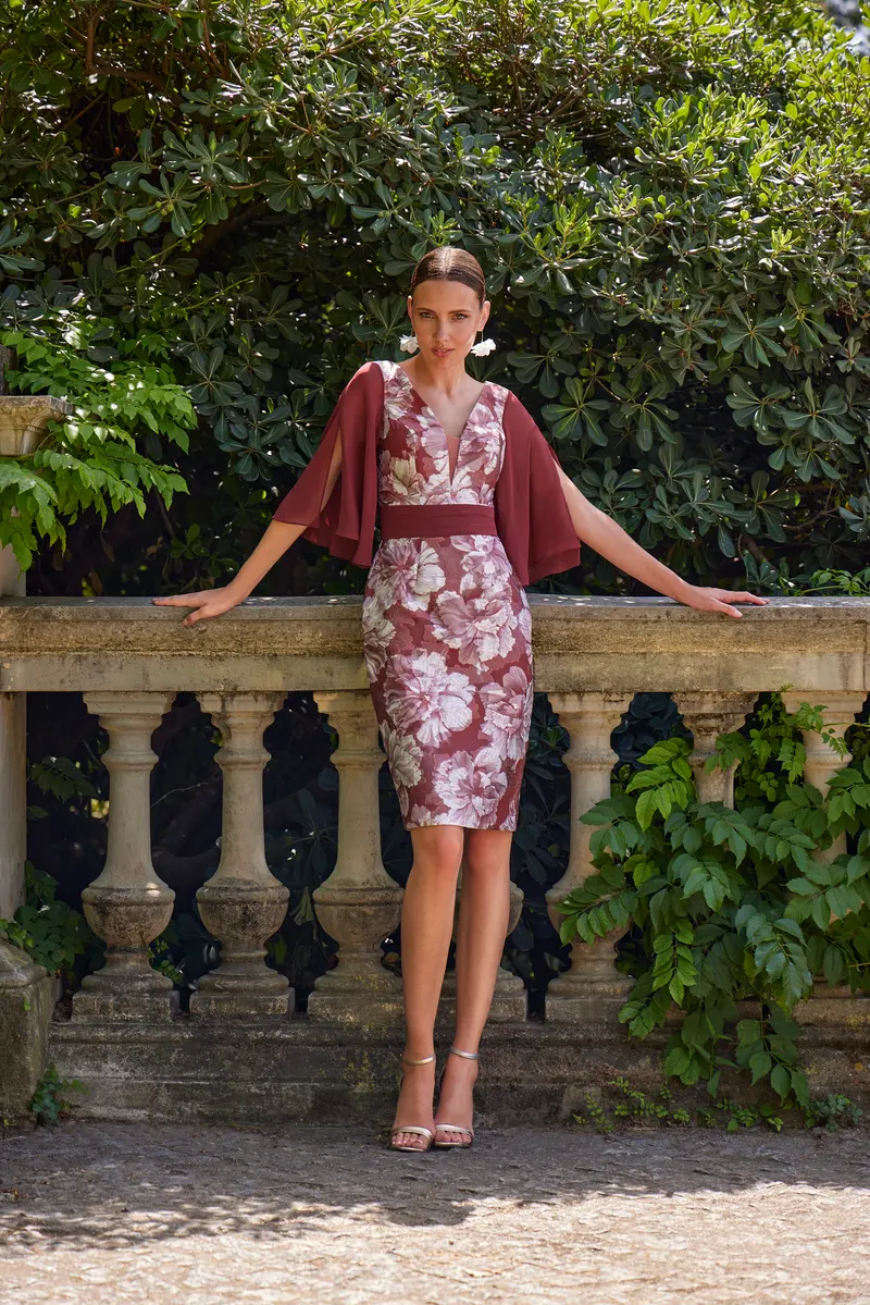 Robe de cérémonie Ro710 en latte, vue 1 — Scrupul’ Rennes